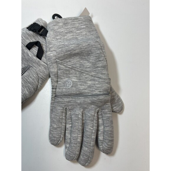 Zella 360 Reflective Grip Palm Running Tech Gloves In Light Gray Sz M/L New - Picture 4 of 6
